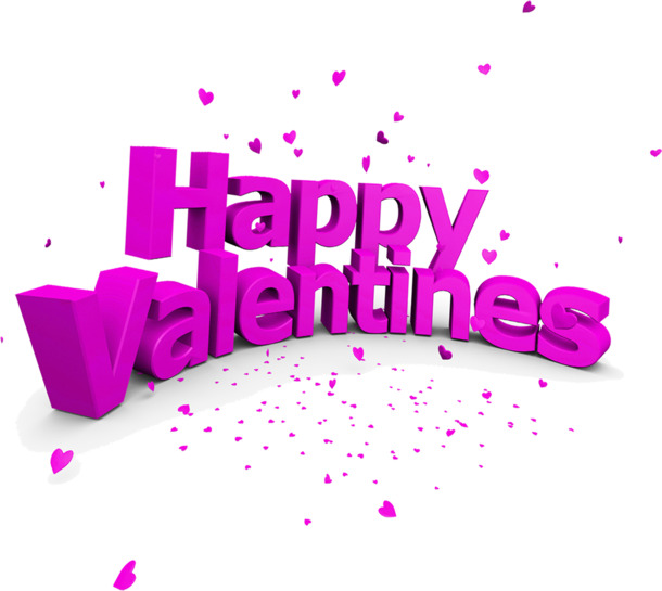 情人节英文立体字高清PNG透明图片设计素材免费下载