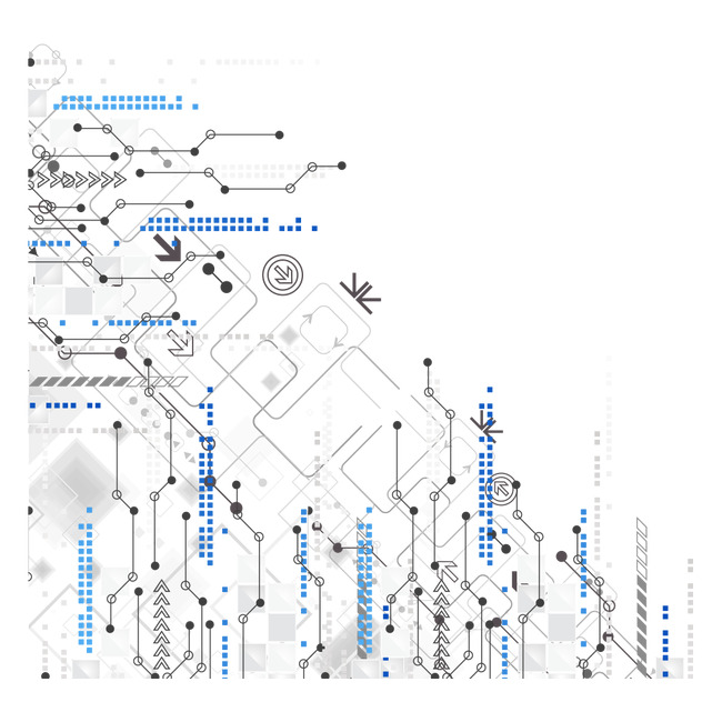 创意电子线路高清PNG透明装饰元素特效设计素材免费下载