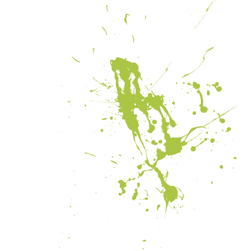 绿色墨迹喷溅高清PNG透明装饰元素设计素材免费下载