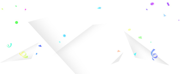 漂浮纸片几何图案高清PNG透明设计素材免费下载