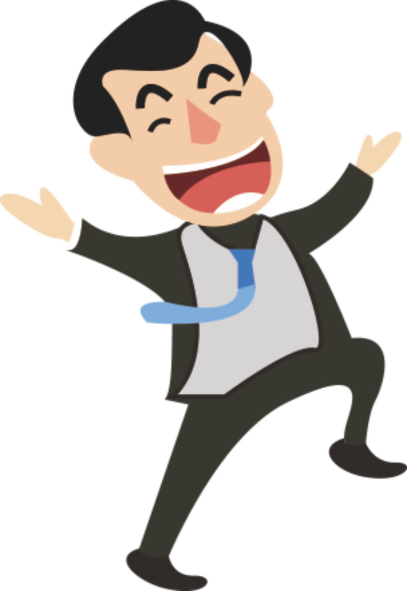 开心的卡通人物男高清PNG透明免扣设计素材免费下载