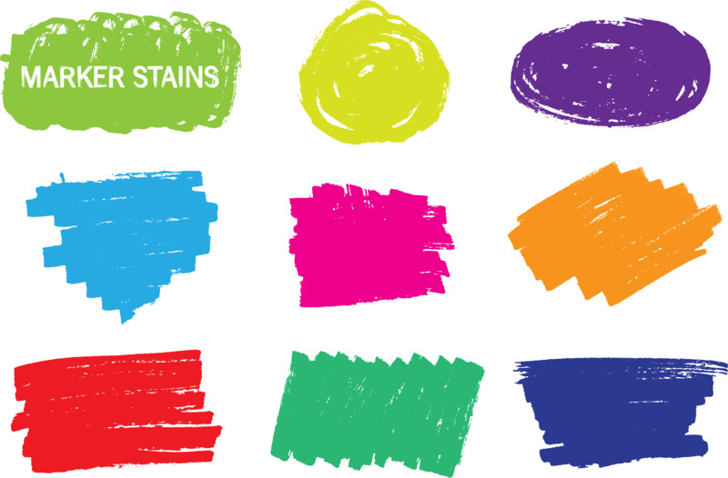 款头马克笔涂鸦高清PNG透明墨迹笔触设计素材免费下载