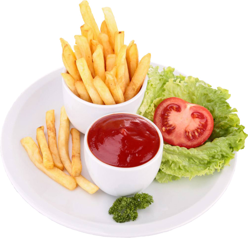 炸薯条加番茄酱PNG高清透明免扣设计素材免费下载