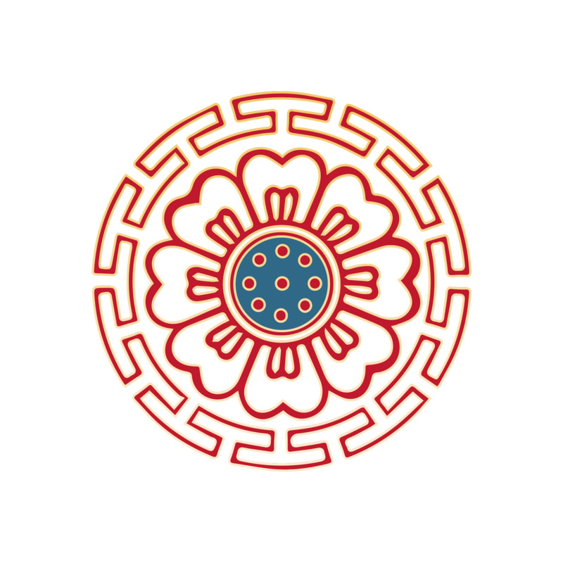 国潮古典圆形边框高清PNG透明免扣设计素材免费下载