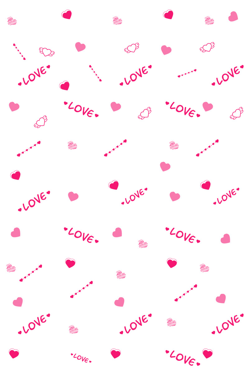 情人节爱心LOVE底纹高清PNG透明免扣设计素材免费下载