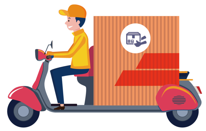 物流快递员送货高清PNG透明免扣设计素材免费下载