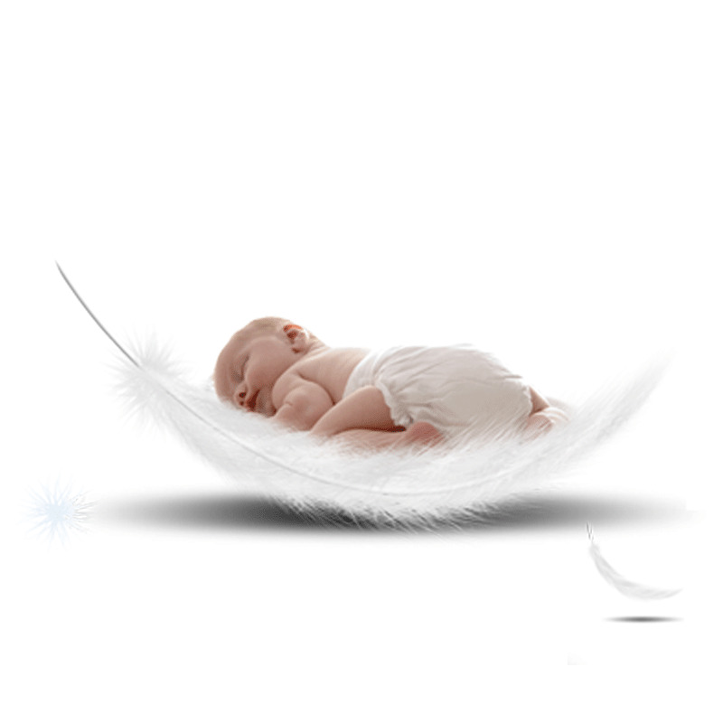 宝宝与小孩舒适主题羽毛高清PNG透明免扣设计素材免费下载