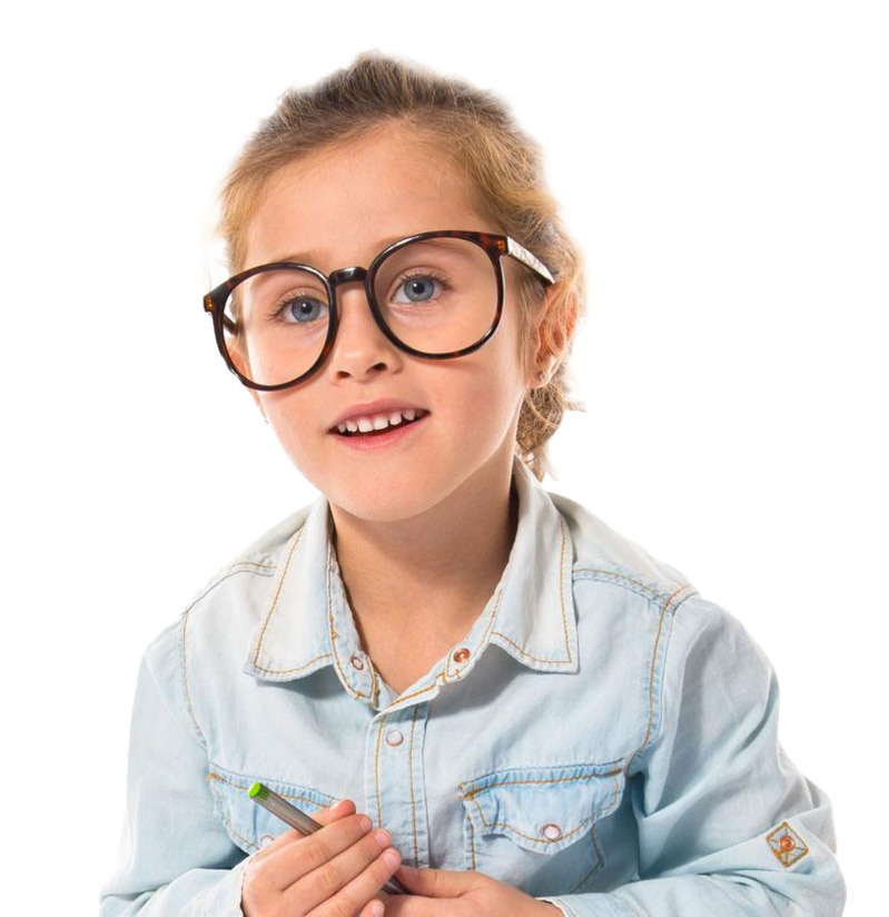 黄毛戴眼镜女孩高清PNG透明免扣设计素材免费下载