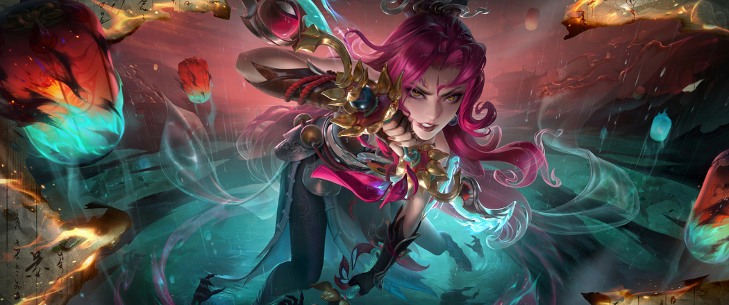 阿轲罗刹妄海王者荣耀3440x1440带鱼屏4K高清游戏壁纸免费下载