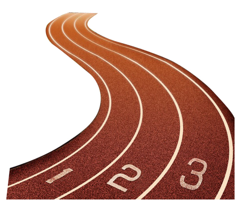 S型操场跑道元素高清PNG透明免扣设计素材免费下载