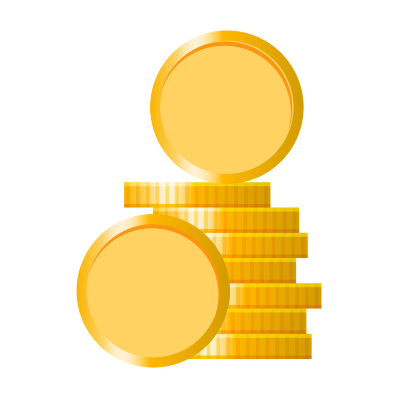 简约风金币理财元素高清PNG透明免扣设计素材免费下载