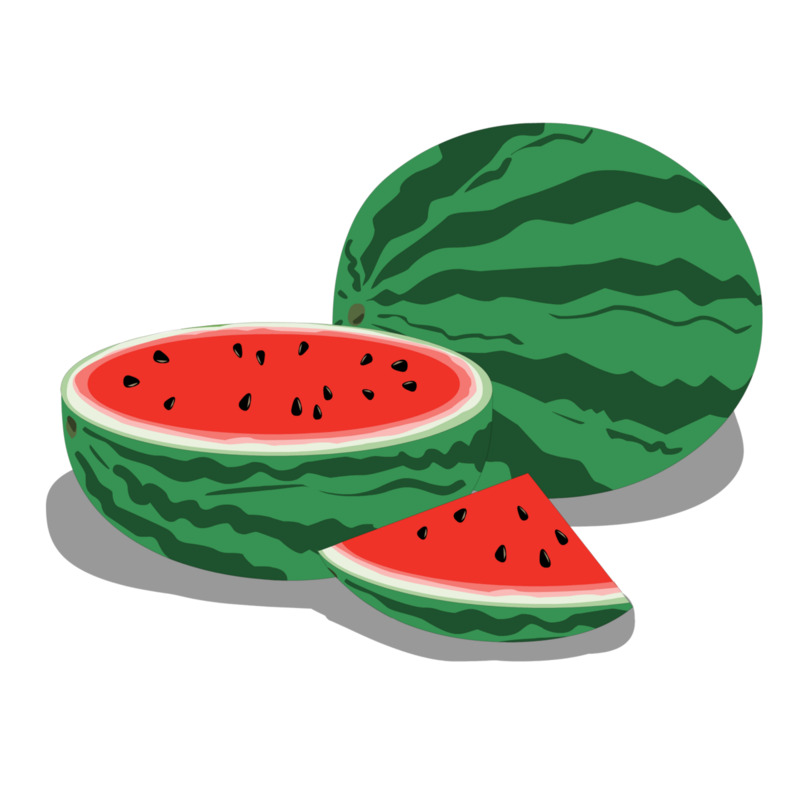 冰镇西瓜清凉一夏高清PNG透明免扣设计素材免费下载