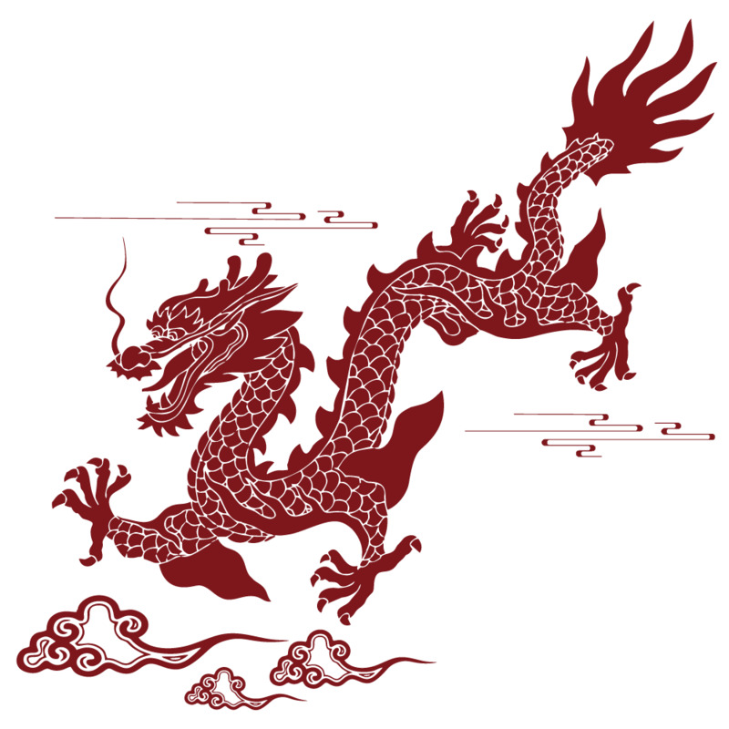 中国龙图案高清PNG透明免扣设计素材免费下载