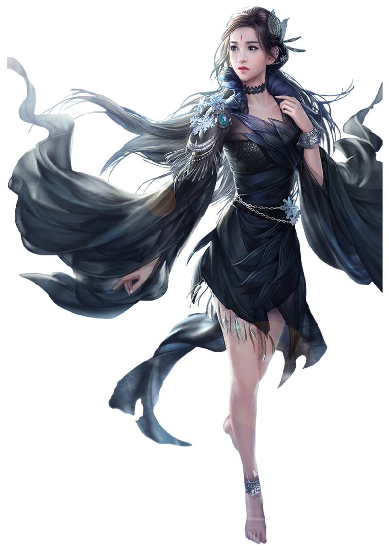 漂亮女游戏人物高清PNG透明免扣设计素材免费下载