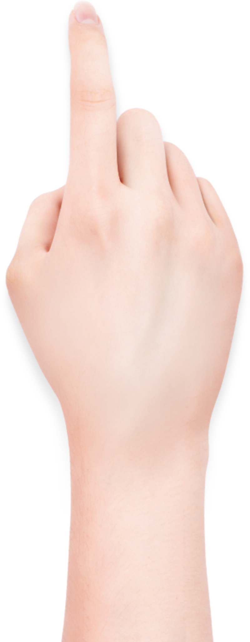 伸出食指点击手势高清PNG透明免扣设计素材免费下载