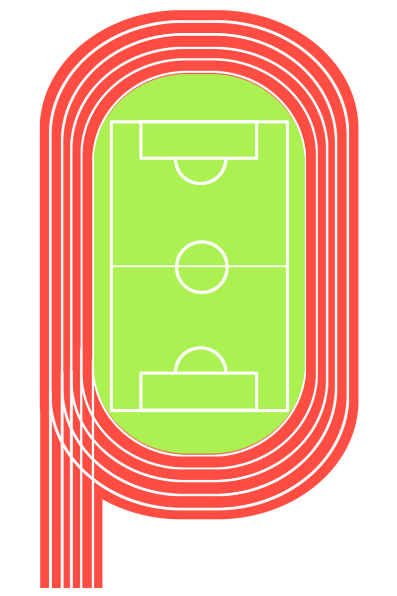卡通田径场地高清PNG透明免扣设计素材免费下载