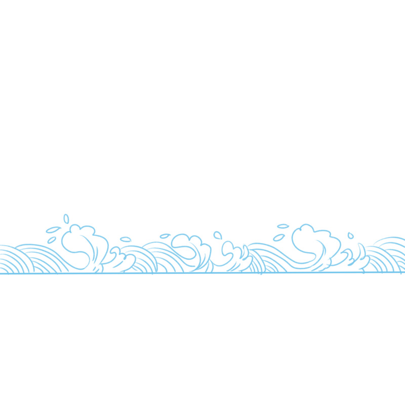 卡通水花水纹高清PNG透明免扣设计素材免费下载