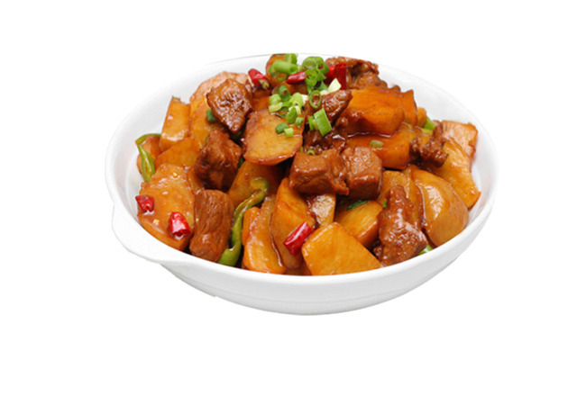 家常菜土豆烧牛肉高清PNG透明免扣设计素材免费下载