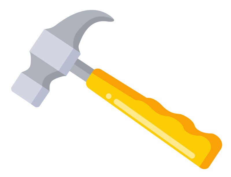 考古工具地质锤高清PNG透明免扣设计素材免费下载