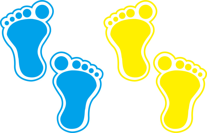 可爱的脚丫子高清PNG透明免扣设计素材免费下载