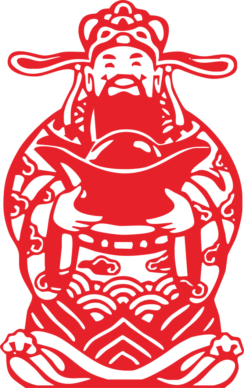 传统剪纸元素高清PNG透明免扣设计素材免费下载