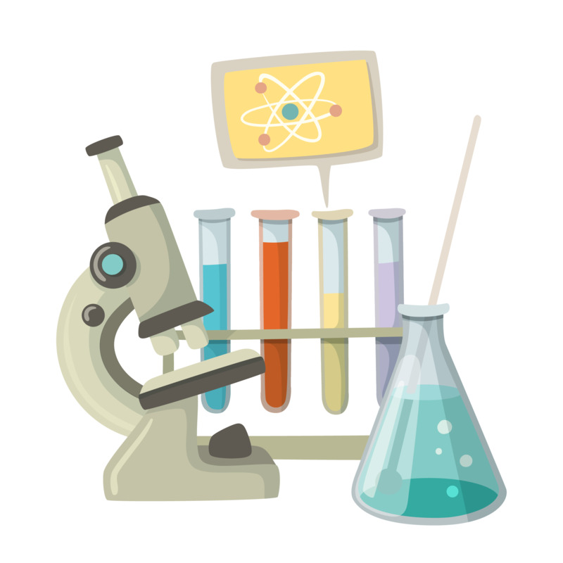 卡通手绘化学生物实验器材高清PNG免扣素材免费下载