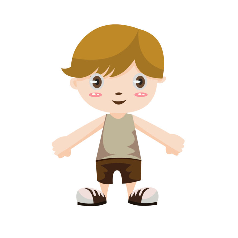 可爱手绘卡通男孩子小朋友高清PNG透明免扣设计素材免费下载