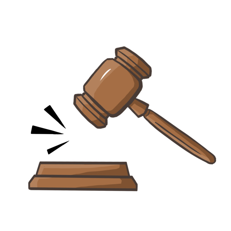 法律法官木槌高清透明PNG免扣设计素材免费下载