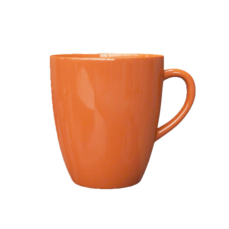 高清橙色马克杯PNG透明免扣设计素材免费下载