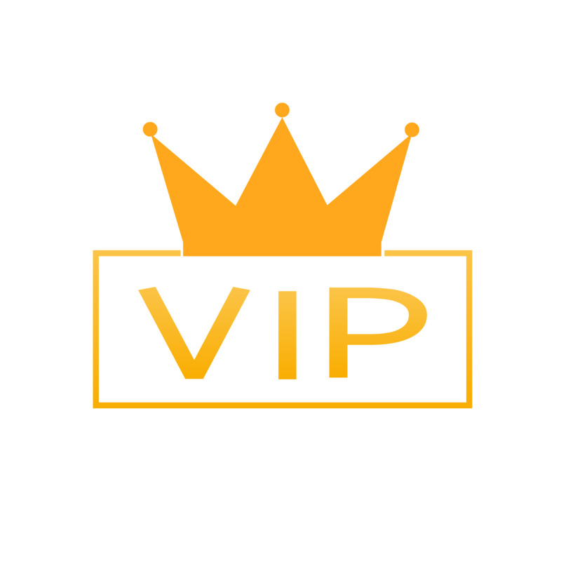 金色皇冠VIP字母高清PNG透明免扣设计素材免费下载