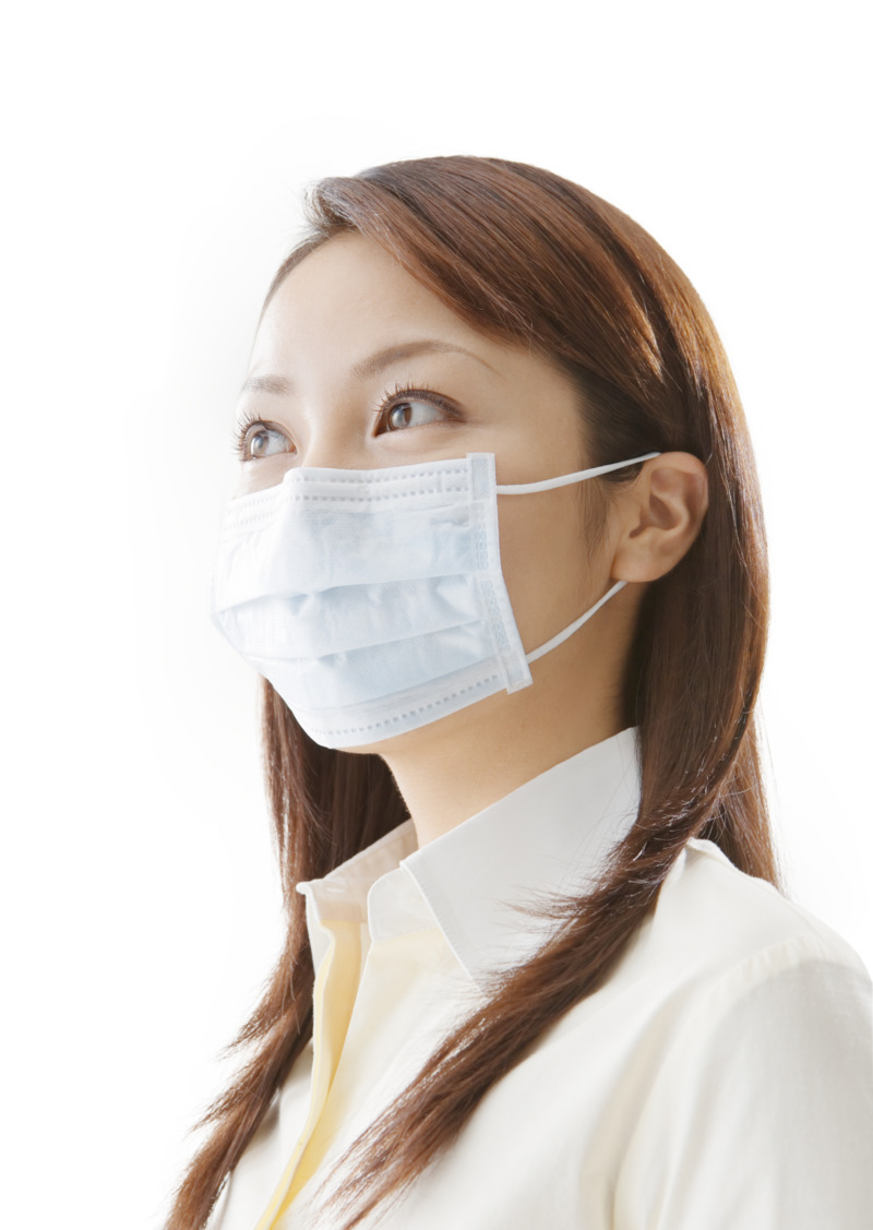 女子戴口罩高清PNG透明免扣设计素材免费下载