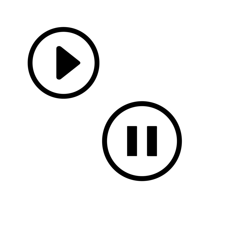 开始与暂停图标高清PNG透明免扣设计素材免费下载