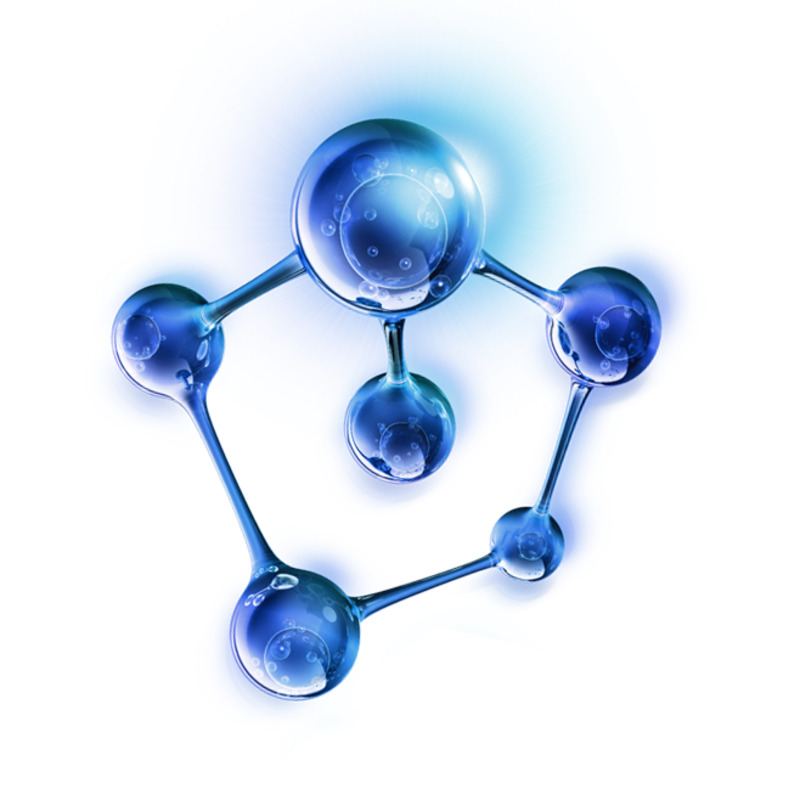 蓝色分子结构高清PNG透明免扣设计素材免费下载