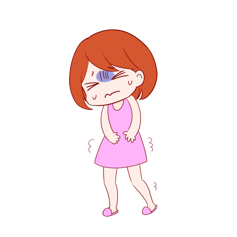 女孩肚子疼痛经图片设计素材-高清PNG透明免扣元素免费下载