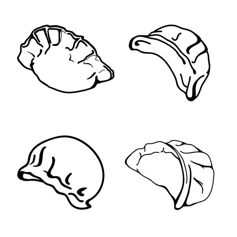 冬至饺子矢量图简笔画高清PNG免扣设计素材免费下载