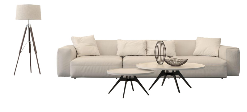 简欧风家装沙发高清PNG透明免扣设计素材免费下载