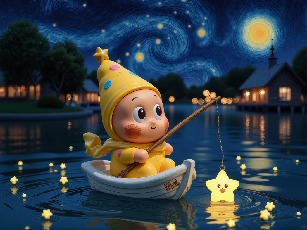 星星人乘小船遨游夜晚星空 5K平板高清壁纸免费下载 5464x4096 星星人乘小船遨游夜晚星空 5K平板高清壁纸免费下载 5464x4096