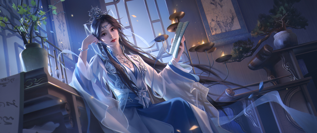 李慕婉书房唯美4K动漫高清壁纸3440x1440免费下载 李慕婉书房唯美4K动漫高清壁纸3440x1440免费下载