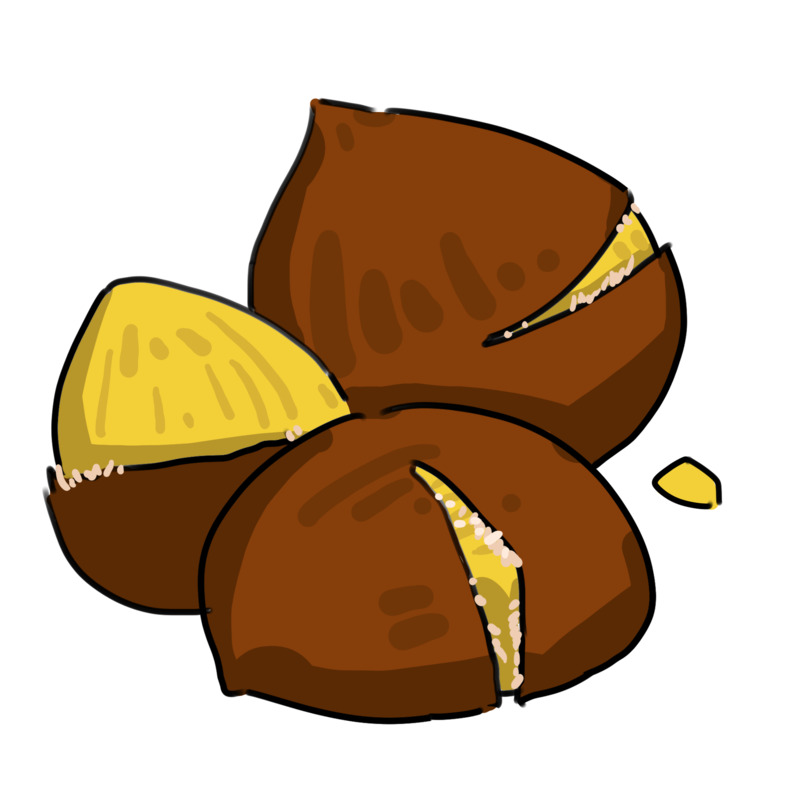 特色糖炒栗子插画高清PNG透明免扣设计素材免费下载