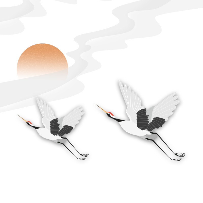 寒露节气仙鹤矢量高清PNG透明免扣设计素材免费下载