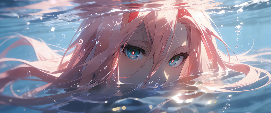 水下动漫女生粉色长发 3440x1440带鱼屏4K高清壁纸免费下载 水下动漫女生粉色长发 3440x1440带鱼屏4K高清壁纸免费下载