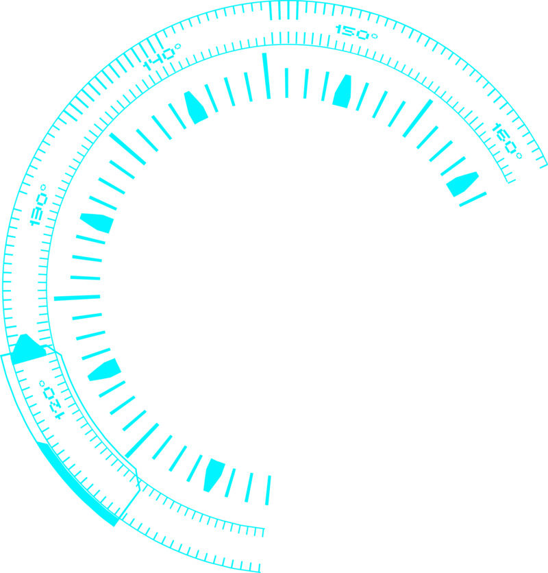 蓝色科幻风仪表盘高清PNG透明免扣设计素材免费下载