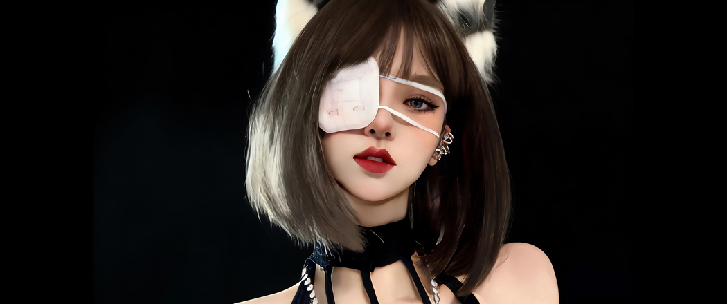 兽耳波波头暗黑风眼罩动漫美女 3440x1440 4K高清带鱼屏壁纸免费下载 兽耳波波头暗黑风眼罩动漫美女 3440x1440 4K高清带鱼屏壁纸免费下载