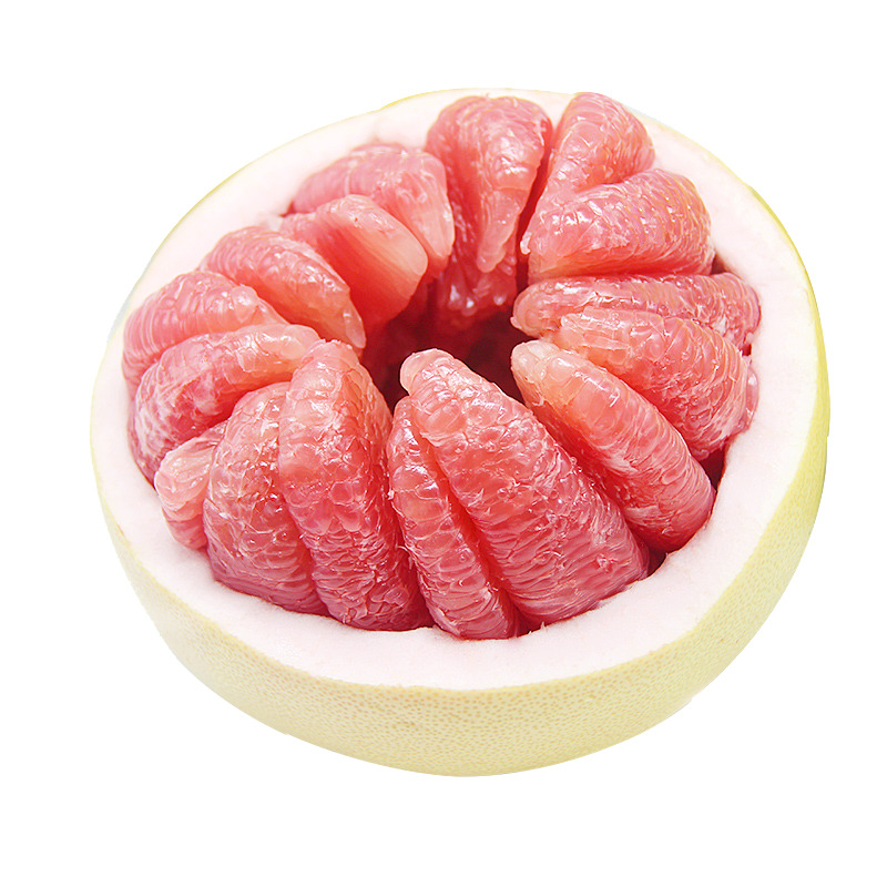 红心蜜柚三红柚子高清PNG透明免扣设计素材免费下载