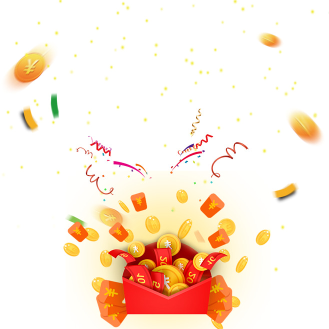 金币钱包大红包高清PNG透明漂浮元素设计素材免费下载
