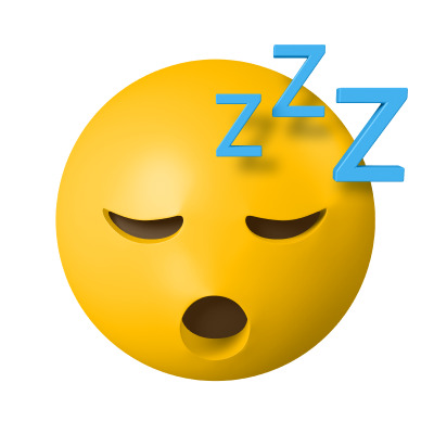 3D立体睡觉表情包高清PNG透明漂浮元素设计素材免费下载