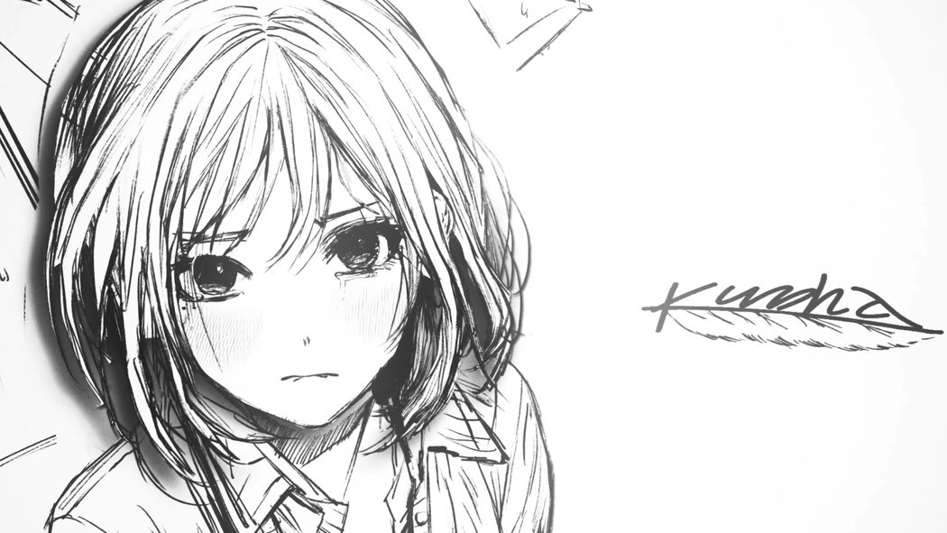 铅笔画短发女生简单黑白素描 4K动漫高清壁纸3840x2160免费下载 铅笔画短发女生简单黑白素描 4K动漫高清壁纸3840x2160免费下载