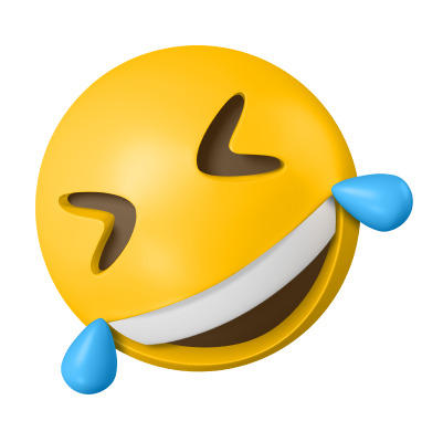 3D立体笑哭表情包高清PNG透明漂浮元素设计素材免费下载