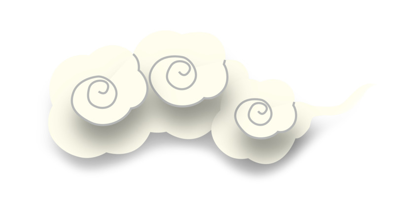 祥云与手绘云彩高清PNG透明漂浮元素设计素材免费下载