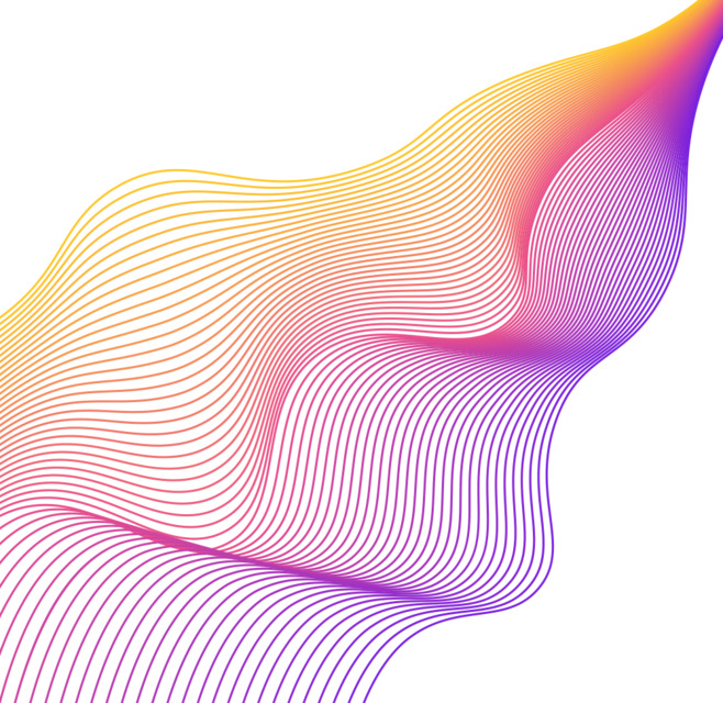 彩色水波纹线条高清PNG透明漂浮元素设计素材免费下载
